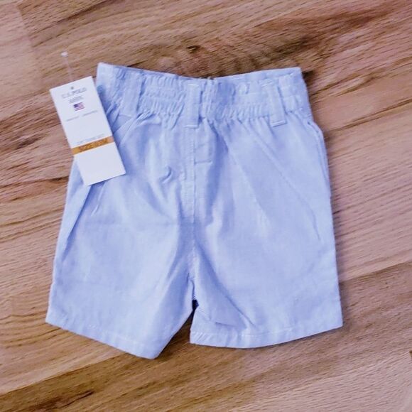 NWT U.S. Polo Assn. Ticking Stripe Baby Shorts - Picture 6 of 6